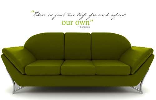There is just one life for each of us vinyl wall art quote tattoo home decorating