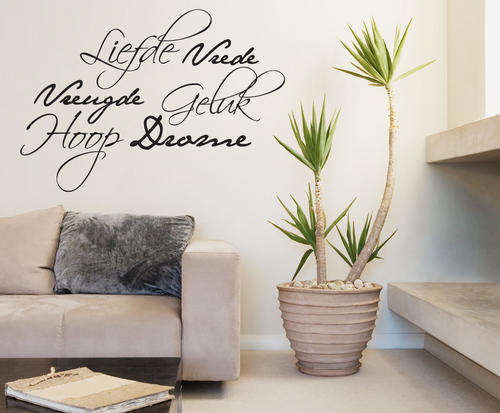 Liefde, Vrede, Geluk, Vreugde, Hoop, Drome Vinyl Wall Art Sticker Decal Vinyl Interior Decor