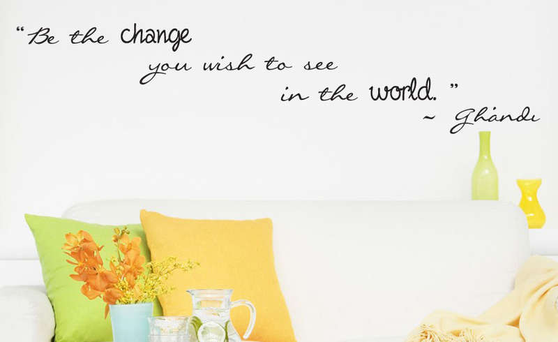 Ghandi Quote Vinyl Wall Art Sticker Decal Vinyl Tattoo Decor