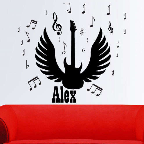 Customised personalised music vinyl decal interior decor Wall Art Sticker Decal Vinyl Tattoo