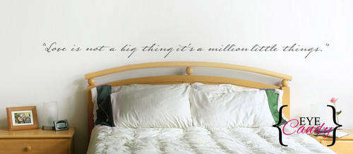 Love is little things quote vinyl wall decal interior decorating stickers