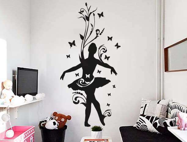 Giant Ballerina Wall Art Sticker Decal Vinyl Tattoo Decor in colour of your choice