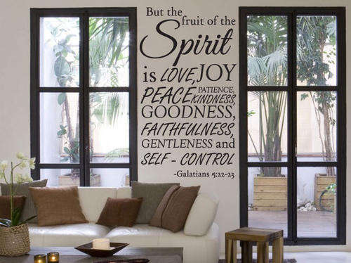 MATTE DARK GREY Galatians scripture bible quote interior decor Wall Art Sticker Decal Vinyl Tattoo