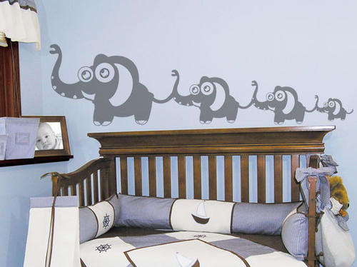 Follow me! Elephants Vinyl Wall Art Sticker Decal Vinyl Tattoo Decor