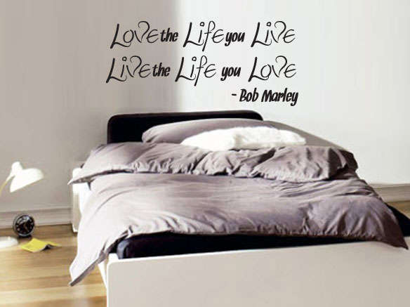 BOB MARLEY QUOTE vinyl wall Art Sticker Decal Vinyl Interior Decor Decoration