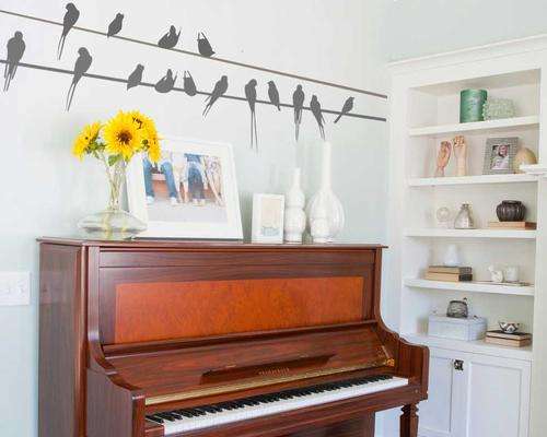 Birds on a wire Vinyl Wall Art Sticker Decal Vinyl Tattoo Decor