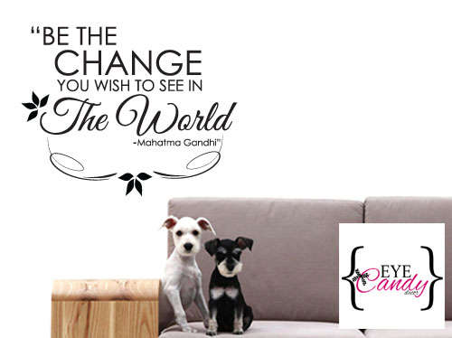 Gandhi quote 2 Inspirational Vinyl Wall Art Quote Sticker Decal Vinyl Interior Decor