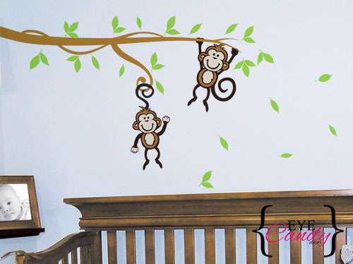 Cheeky monkeys!!  kids babies vinyl sticker  wall decal - Check out my other designs!