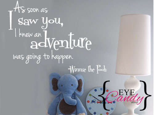 Winnie the Pooh quote vinyl wall art decal home decor sticker tattoo