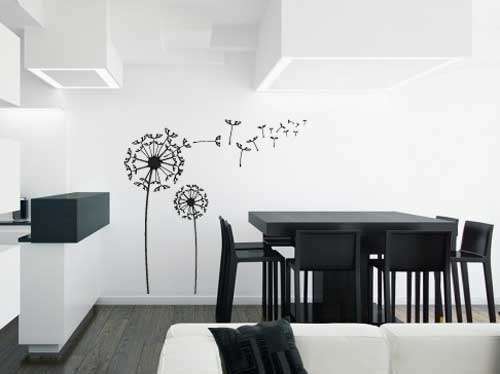Large pair of dandelions -  Wall Art Sticker Decal Vinyl Tattoo