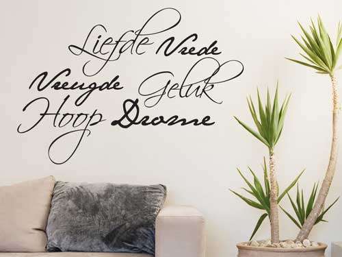 6 Afrikaans words Vinyl Wall Art Sticker Decal Vinyl Tattoo Decor
