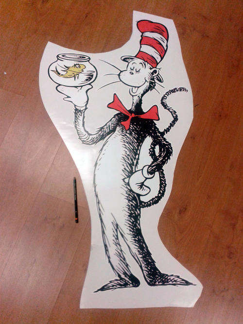 Large 1m Dr Suess wall sticker Art Vinyl Stickers Kids babies