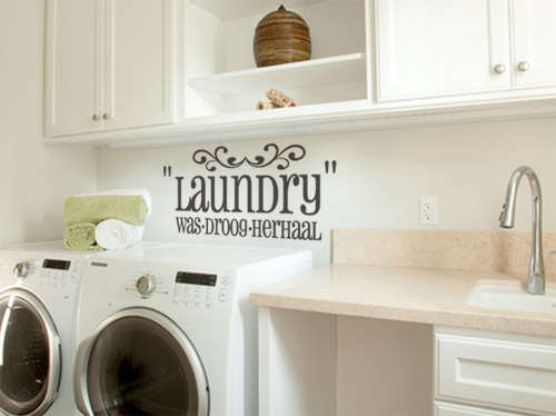 Afrikaans laundry Vinyl Wall Quote Art Sticker Decal Vinyl Interior Decor