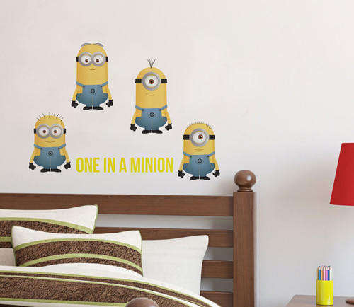 Set of minions Vinyl wall stickers decals for kids and babies
