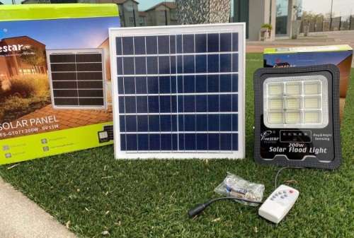 200W Solar Flood Light and Solar Panel