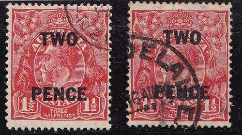 AUSTRALIA       1930   SURCHARGE   "DEFINITIVE"  ***SEE SCAN ***