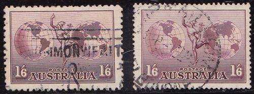 AUSTRALIA       1934-48    "HERMES"     SG 153 AND 153A    ***SEE SCAN ***