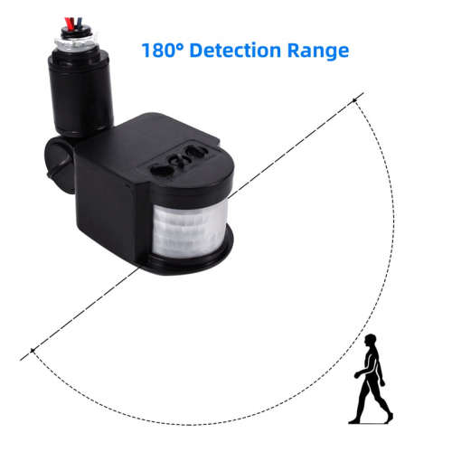 220V Waterproof 180 Degree Smart Infrared PIR Motion Sensor Detector Light Sensor Switch