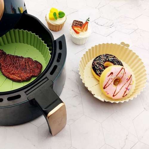 Air Fryer Silicone Mat Bakeware Round High Temperature Resistant Pot Mat Non-stick Tray