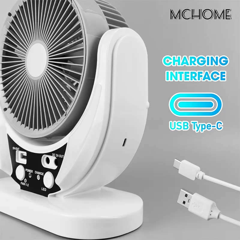 6 Inch Desk Fan Solar Fan With Solar Panel Usb Rechargeable Fan