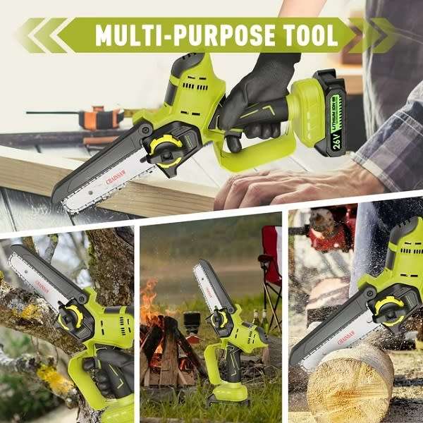 Cordless Chainsaw With 2 x 25V 7500mah Batteries