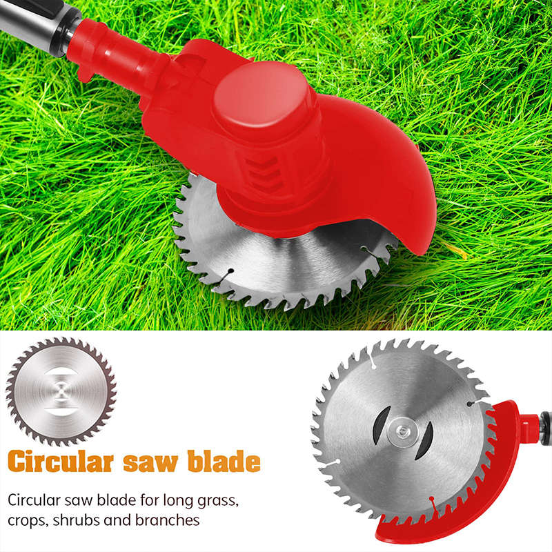 Cordless Lawn Trimmer, Battery Powered Lawn Edger, 2-In-1 Height Adjustable Electric Lawn Mower
