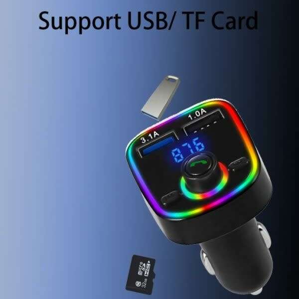 Bluetooth Car Fm Modulator With Dual Usb Ports