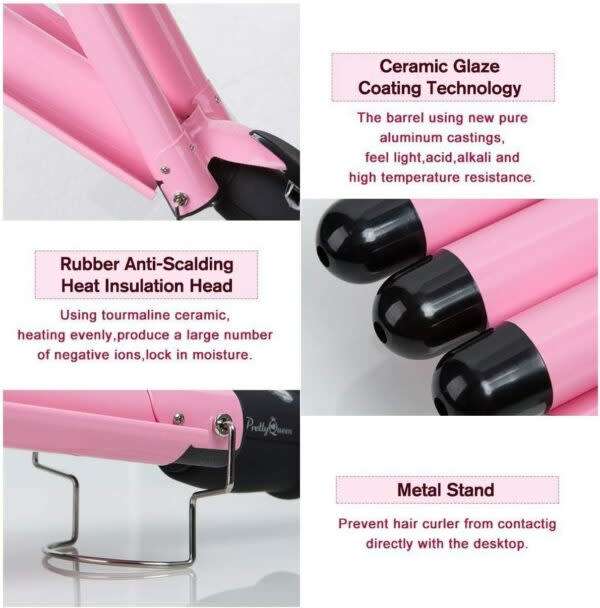 Electric Hair Curling Iron Rated Power 70W-130W 180-210 Degrees Celsius