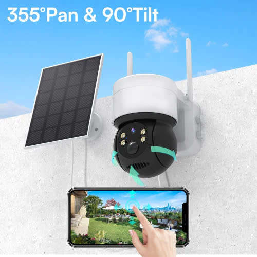Safe And Secure Solar Camera Wifi Wireless Ip Camera Pir Human Detection Night Vision Security