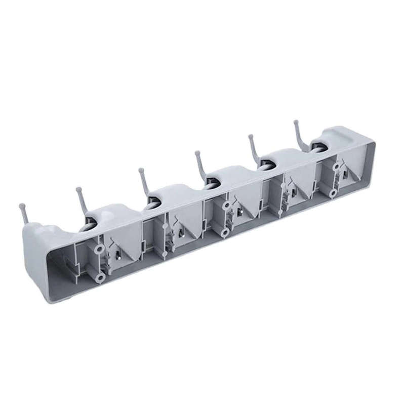 (Color: Gray) Broom Stand And Garden Tool Organizer Rake Or Mop Handle