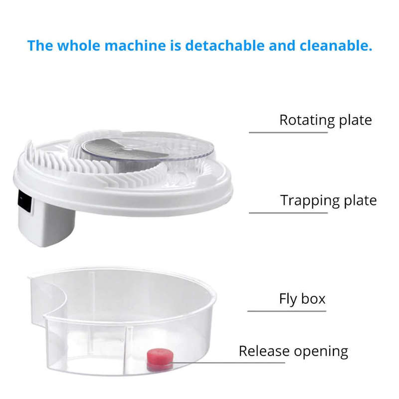 Electric Fly Trap With Built-In Trap For Food