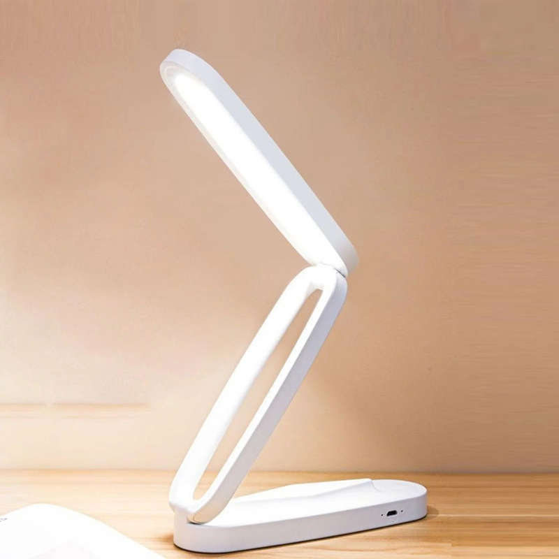 Rechargeable Battery Eye Protection Desk Lamp, Bedroom Bedside Lamp Folding Night Light, Student Lea