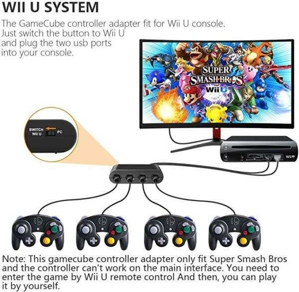 Controller Adapter For Nintendo Switch, Wii And Pc