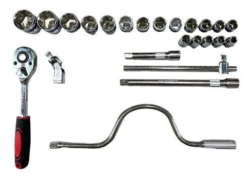 Portable Auto Repair Mechanical Socket Wrench Hand Tool Kit (25-Pack)