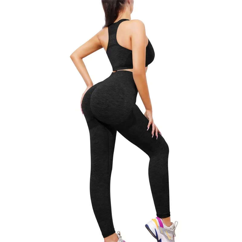 Women`s Workout Clothing Gym Yoga Set Fitness Sportswear (Set Of 2)