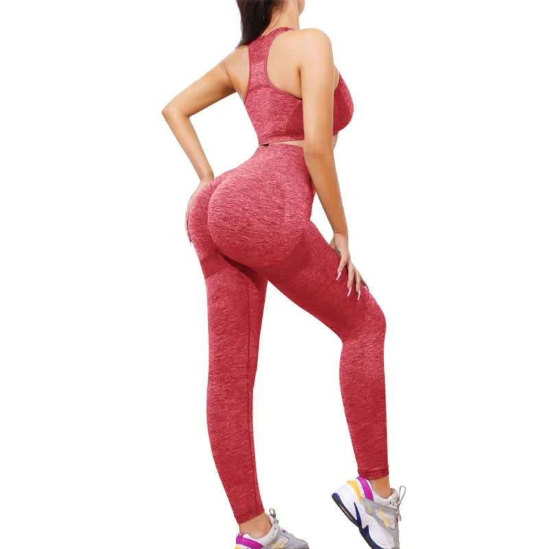Women`s Workout Clothing Gym Yoga Set Fitness Sportswear (Set Of 2)