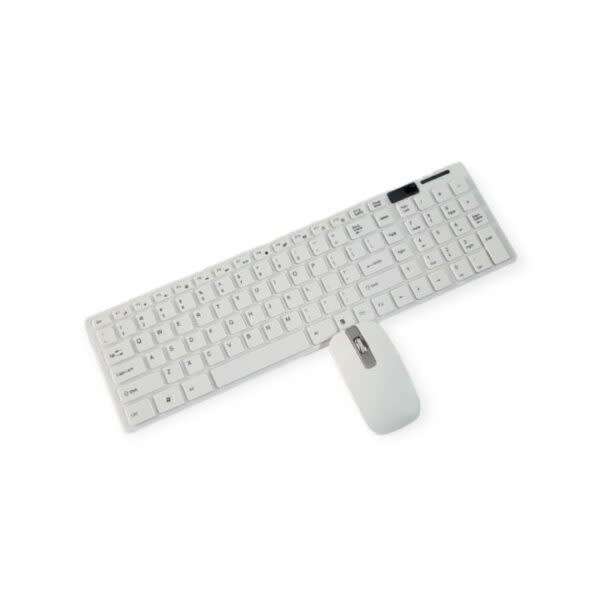 Wireless Keyboard And Mouse Combo With Keyboard Film Black/White (Ultra-Thin 2.4g)
