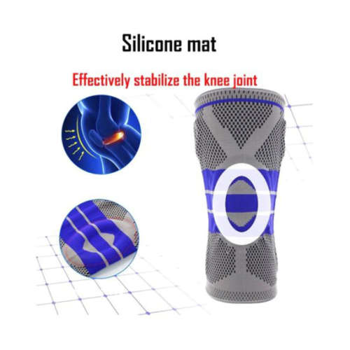Protective Silicone Spring Knee Brace Sports Support Powerful Meniscal Compression Protection