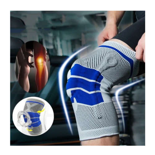Protective Silicone Spring Knee Brace Sports Support Powerful Meniscal Compression Protection