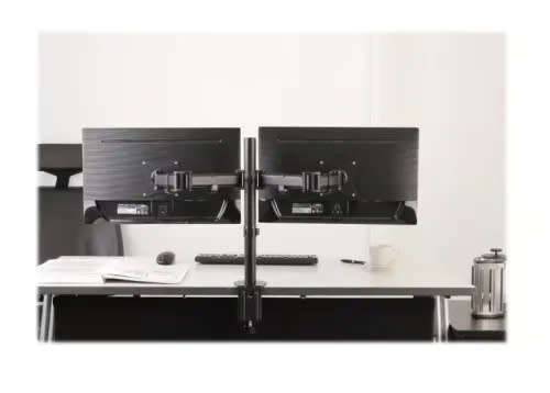 Practical Two-Arm Desktop Monitor Clamp Stand