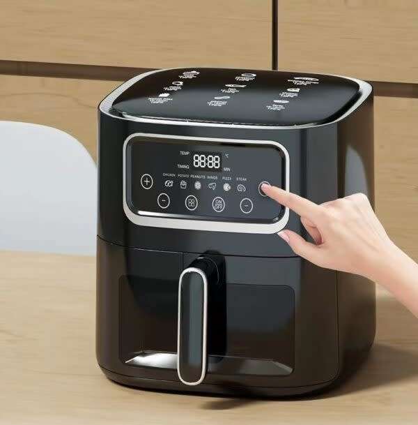 10L Air Fryer 2400W 8 Smart Menu 360° Heating, Touch Display
