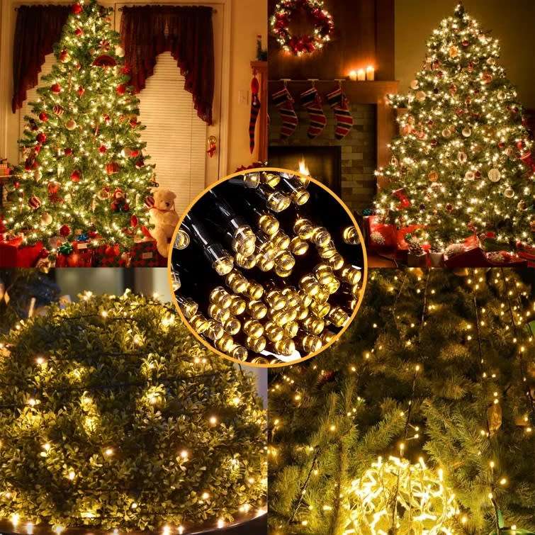 Led Interconnected Black Wire Fairy Light Warm White 10M