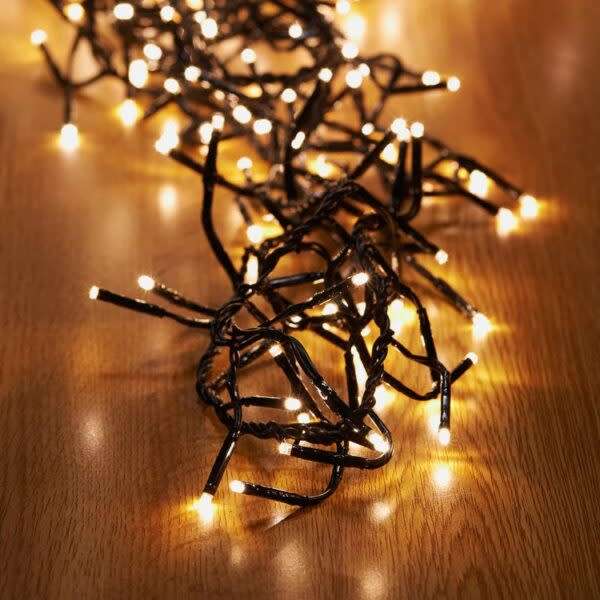 Interconnect Black Wire Fairy Light Warm White 20M