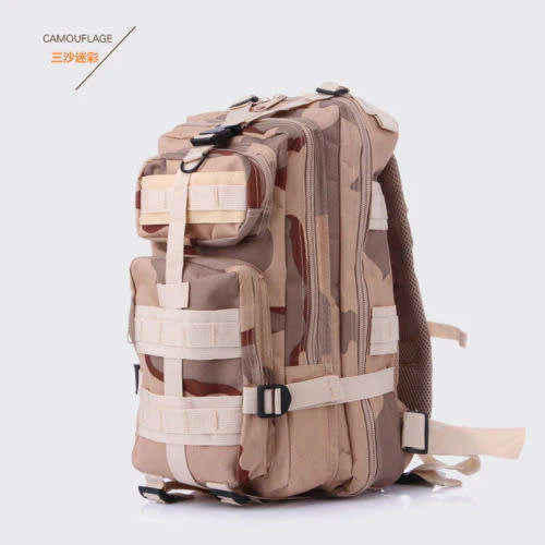 Large Space Backpack Military Tactical Sports Backpack Outdoor Travel Camping (Color Random)