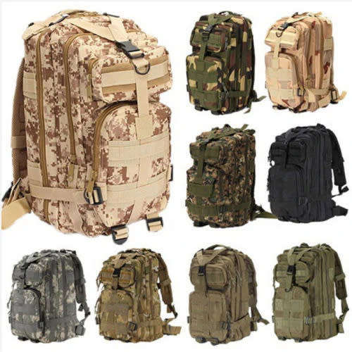 Large Space Backpack Military Tactical Sports Backpack Outdoor Travel Camping (Color Random)