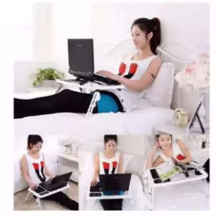 Foldable Portable Laptop Desk With 2 Usb Cooling Fans