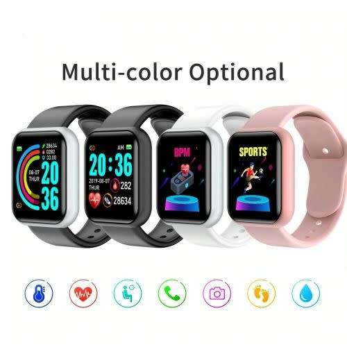 Smart Watch Bluetooth Blood Pressure Fitness Tracker Heart Rate (Random Color)