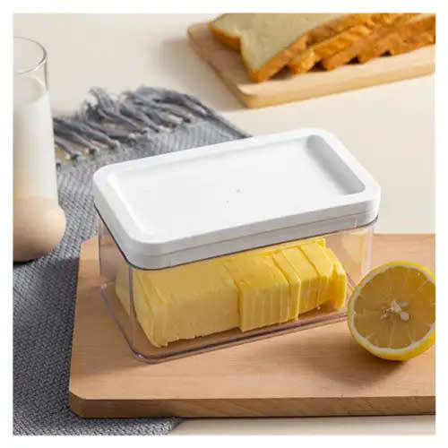 Convenient Stainless Steel Butter Cutter Storage Box Butter Separator With Lid Butter Tray