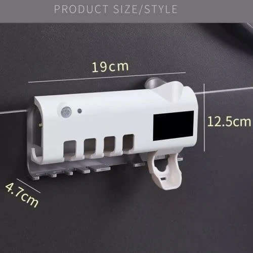 High-Looking Disinfecting Toothbrush Holder And Toothpaste Dispenser