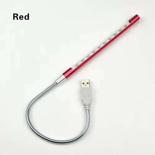 Super Flexible Keyboard Night Light 10 Led Lights For Laptop Reading Notebook (Random Color)